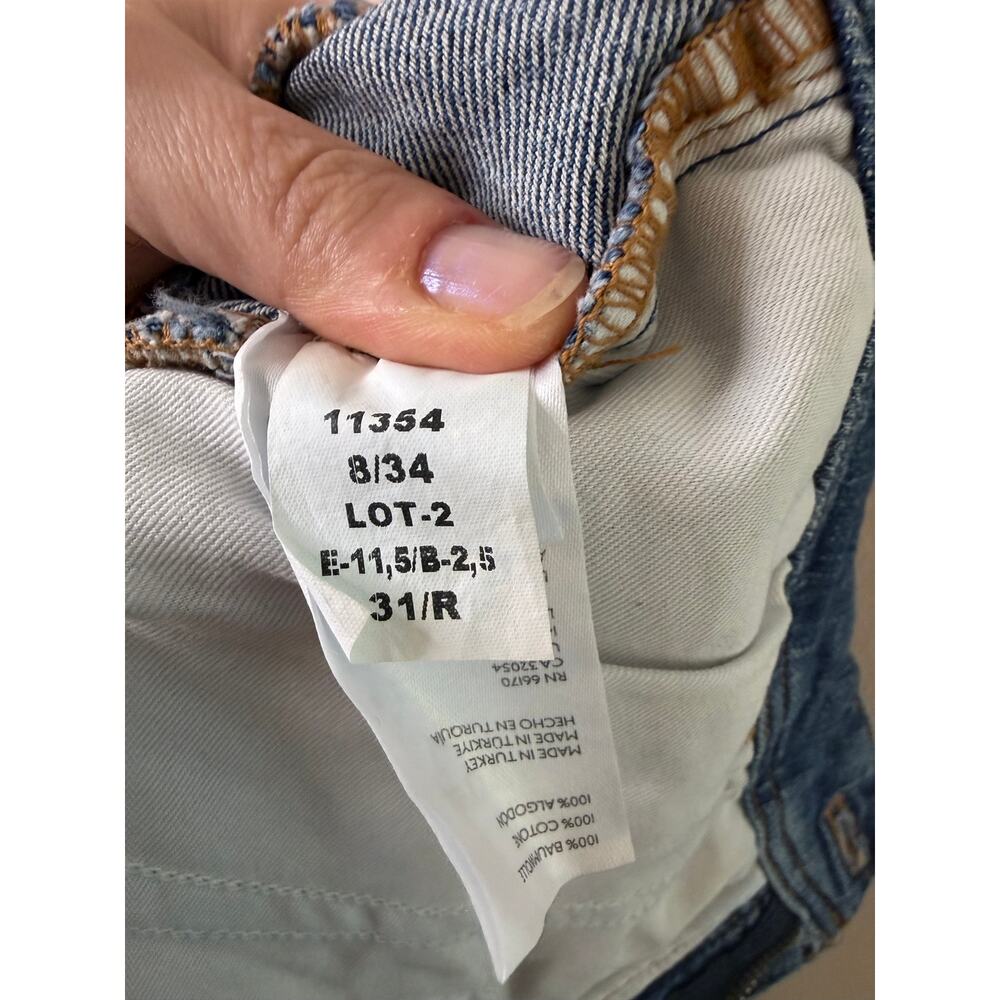 NWOT Pilcro Anthropologie Wide Leg Jeans 31 Raw Hem High Rise 100% Cotton - Picture 11 of 11